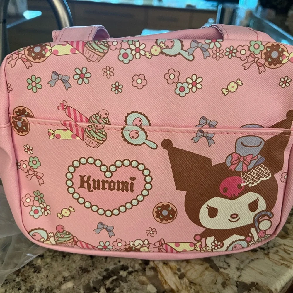 New Sanrio Kuromi Pink Insulated Lunch Bag Pastel Kawaii